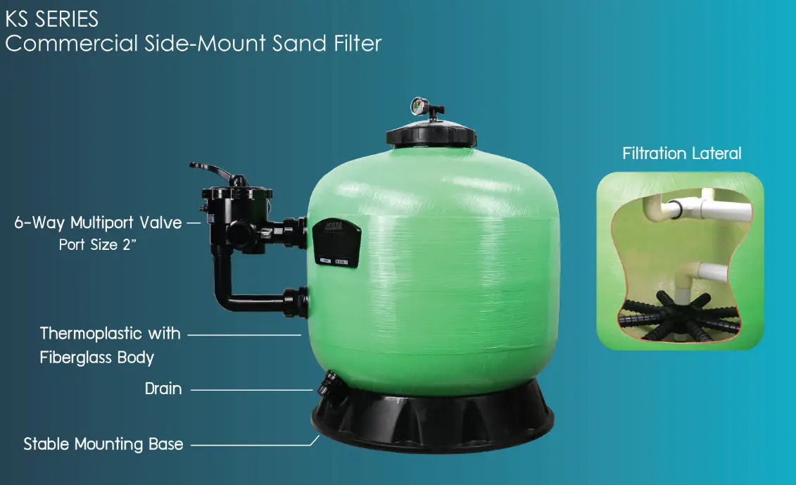 Jesta KS Series Commercial Side-Mount Sand Filter